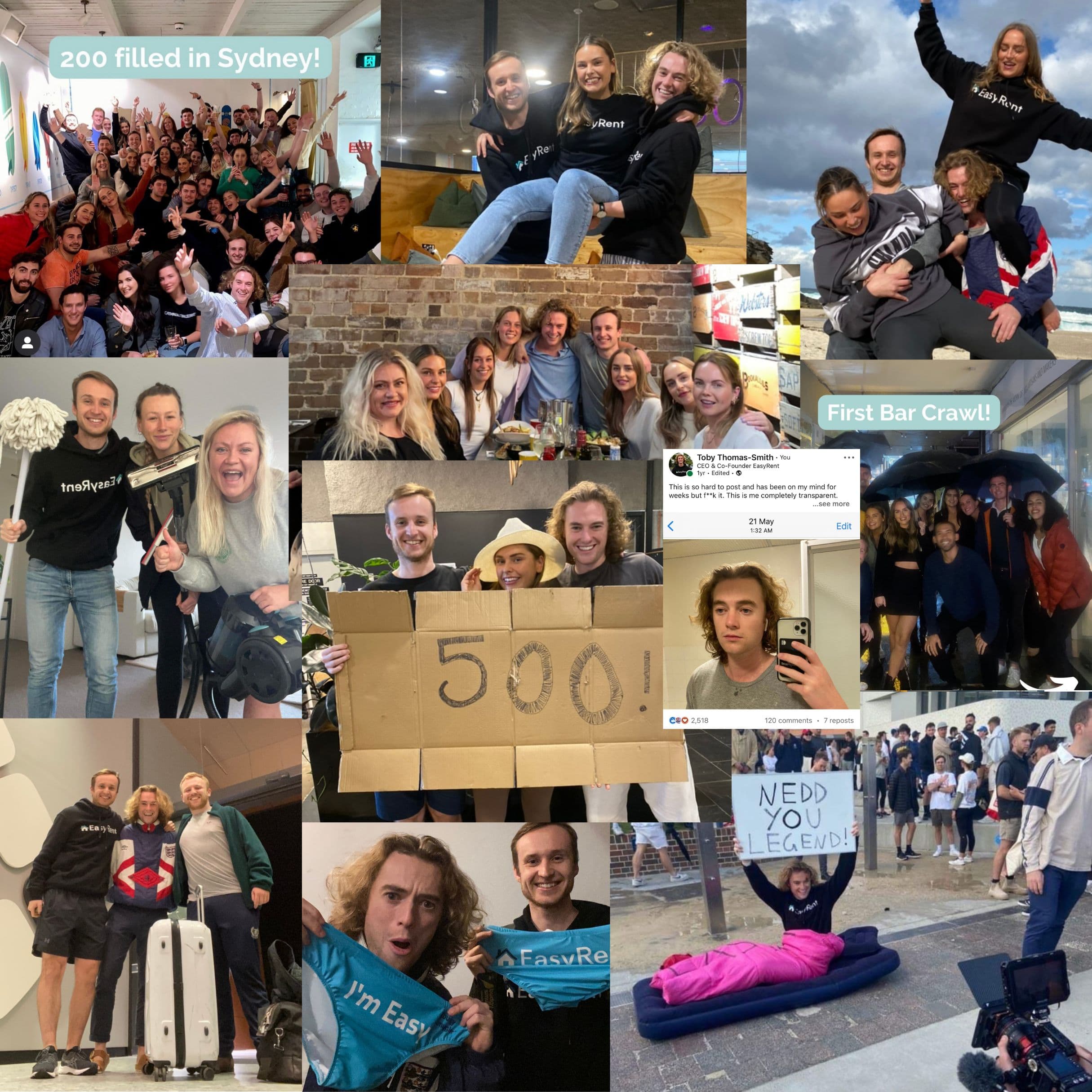 - Then It started flying. Cathy joined, we hit 200 matches. Chloe joined, we hit 500 matches, and then Emma joined. I also slept overnight on Bondi beach to raise awareness for the housing crisis.