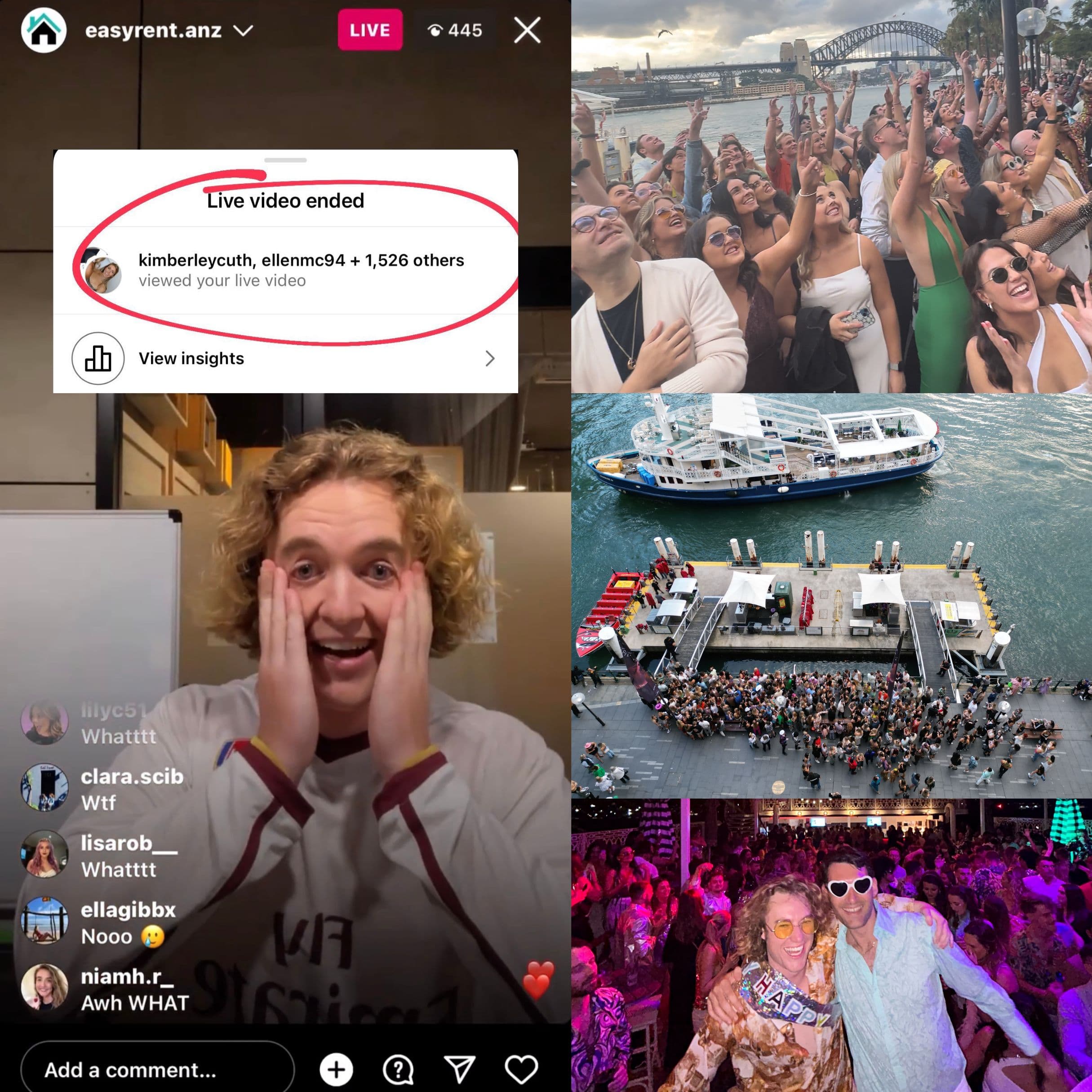 420-person boat party in Sydney before going all in on NYC.
