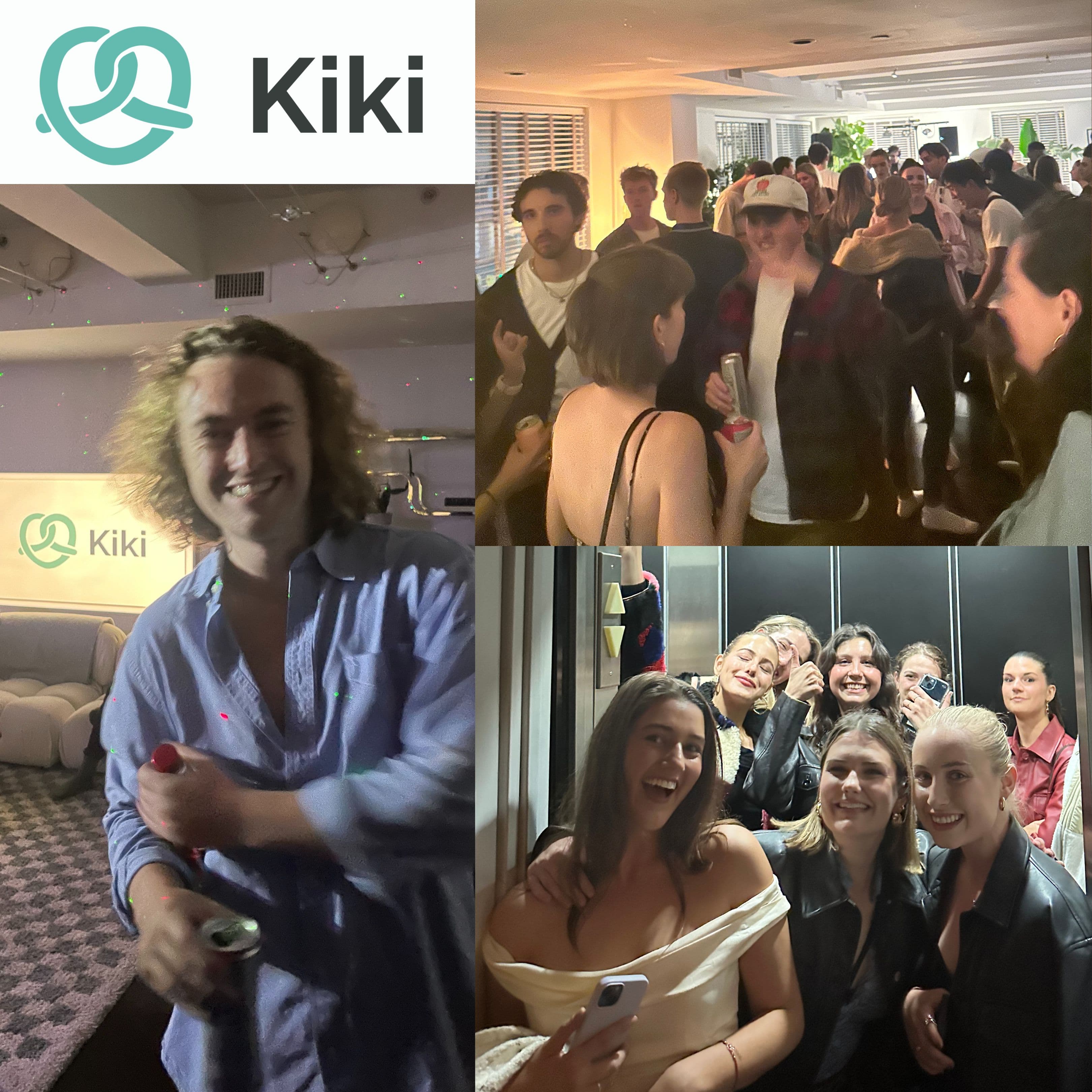 - After 5 years of being EasyRent we rebranded to ‘Kiki’ + a pretzel logo and had a pre launch party with 100 New Yorkers in our friend Ollie’s loft!